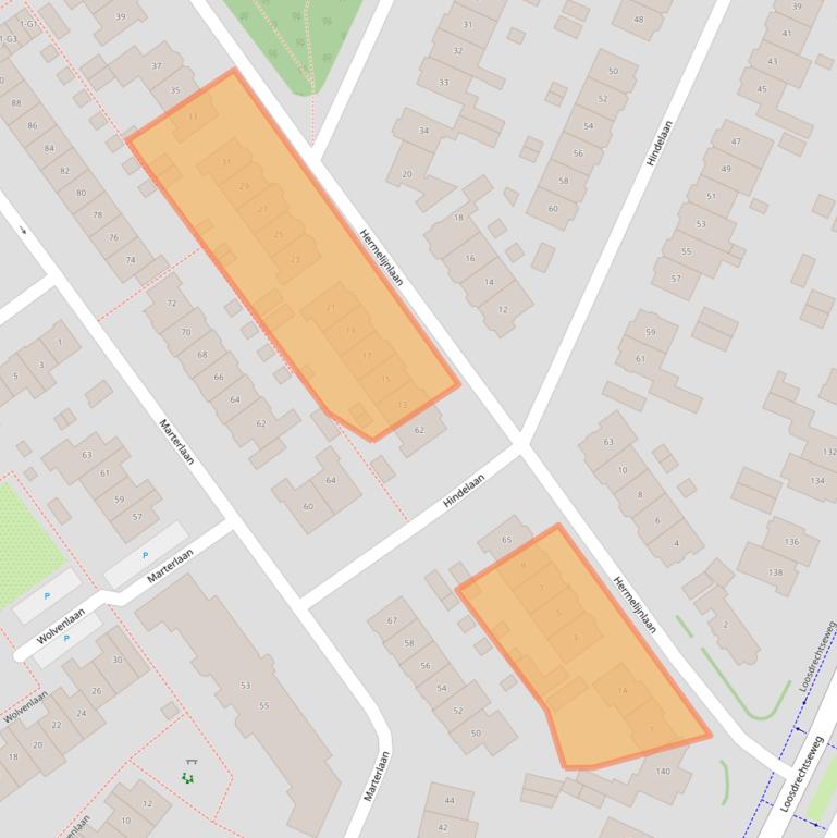 Kaart van postcodegebied 1216EB.