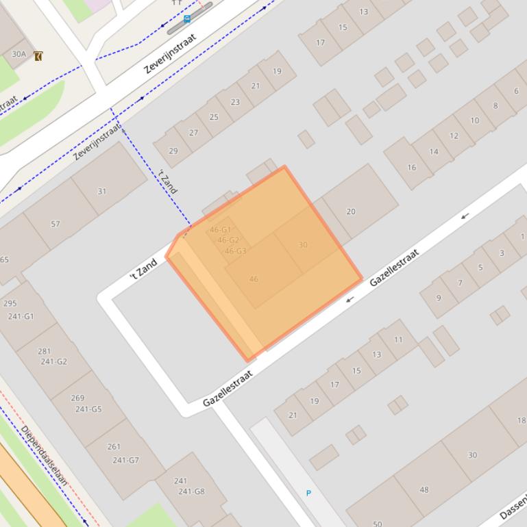 Kaart van postcodegebied 1216EH.