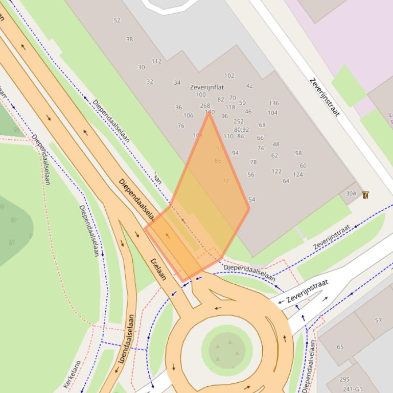 Kaart van postcodegebied 1216GM.