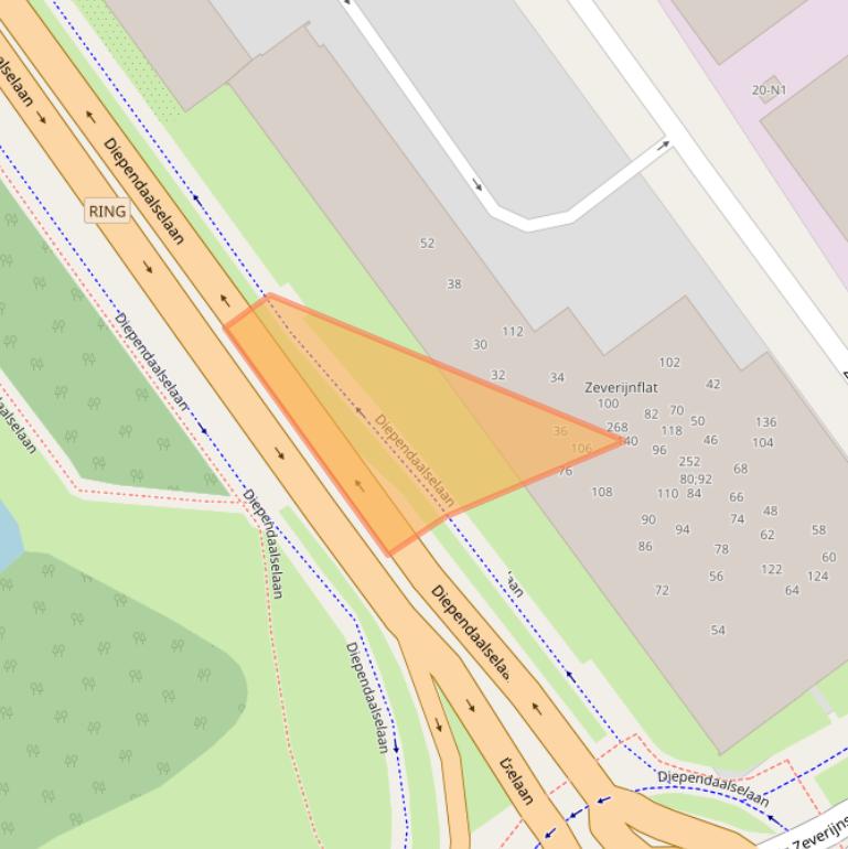 Kaart van postcodegebied 1216GR.