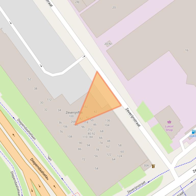 Kaart van postcodegebied 1216GT.