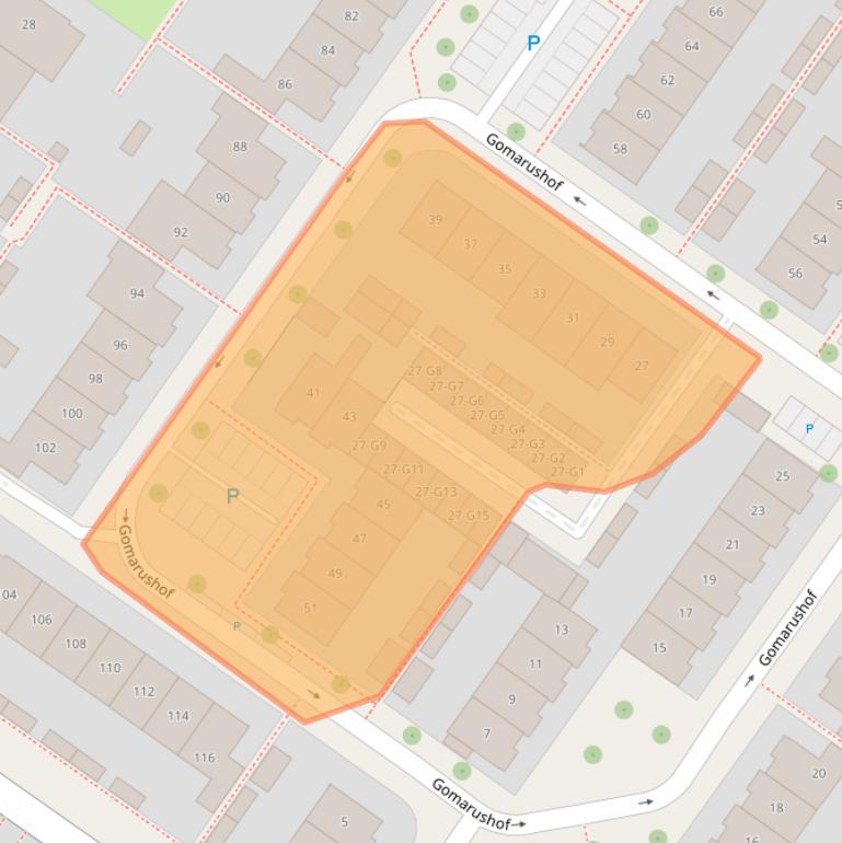 Kaart van postcodegebied 1216HL.