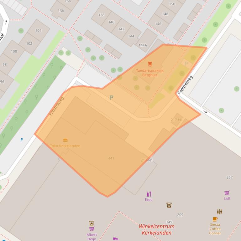 Kaart van postcodegebied 1216JD.