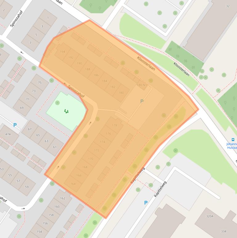 Kaart van postcodegebied 1216KB.