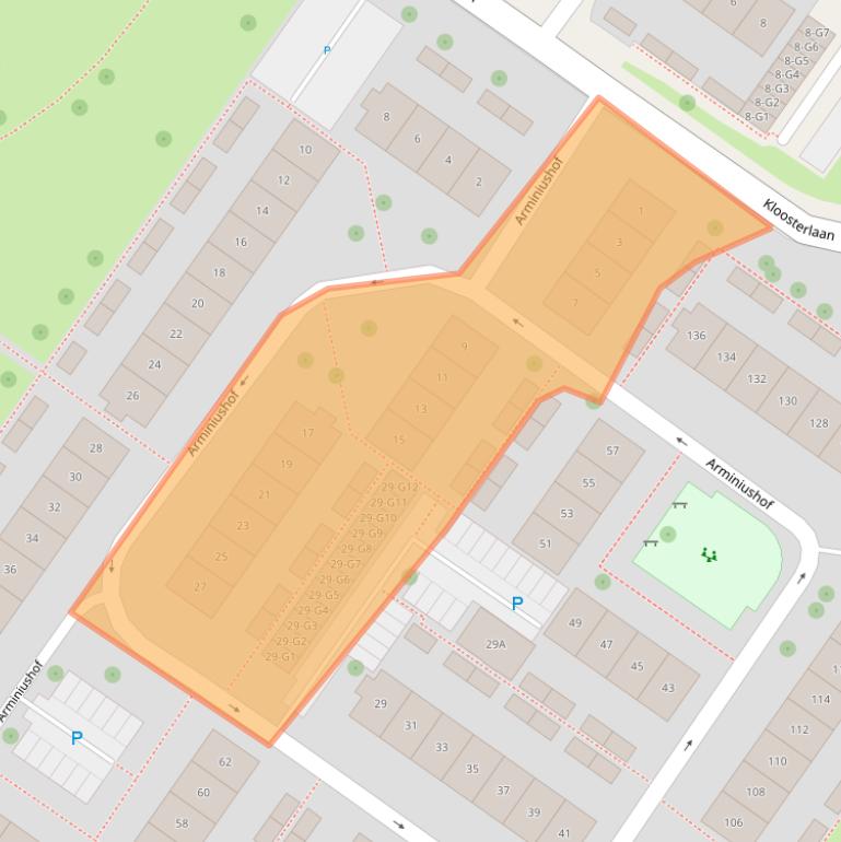 Kaart van postcodegebied 1216KC.