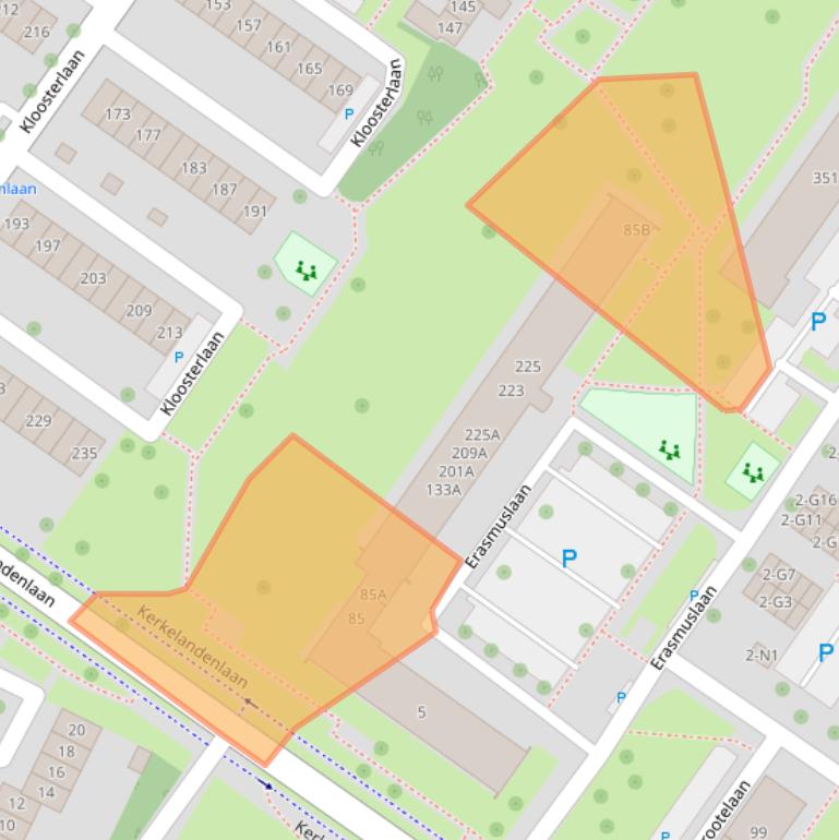 Kaart van postcodegebied 1216LW.