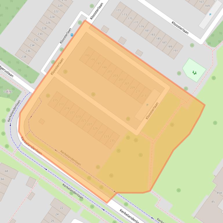 Kaart van postcodegebied 1216NN.