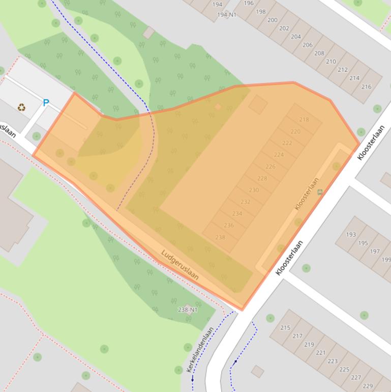 Kaart van postcodegebied 1216NW.