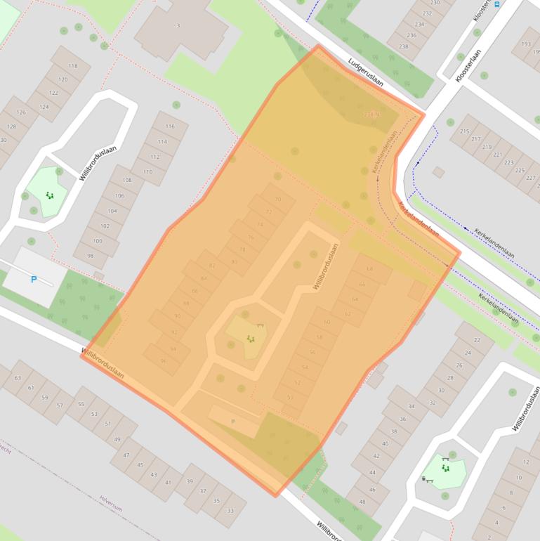 Kaart van postcodegebied 1216PC.