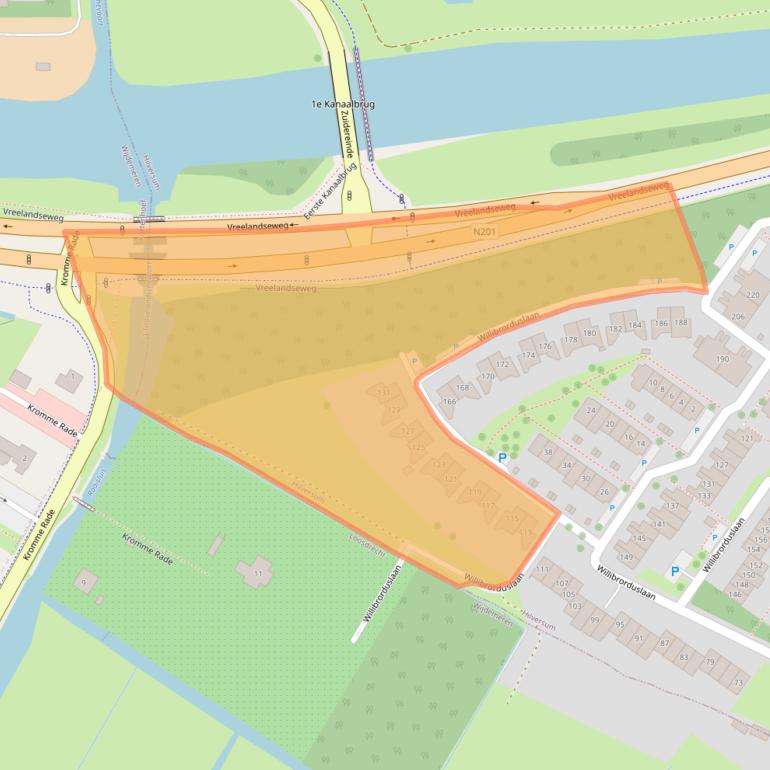 Kaart van postcodegebied 1216SN.