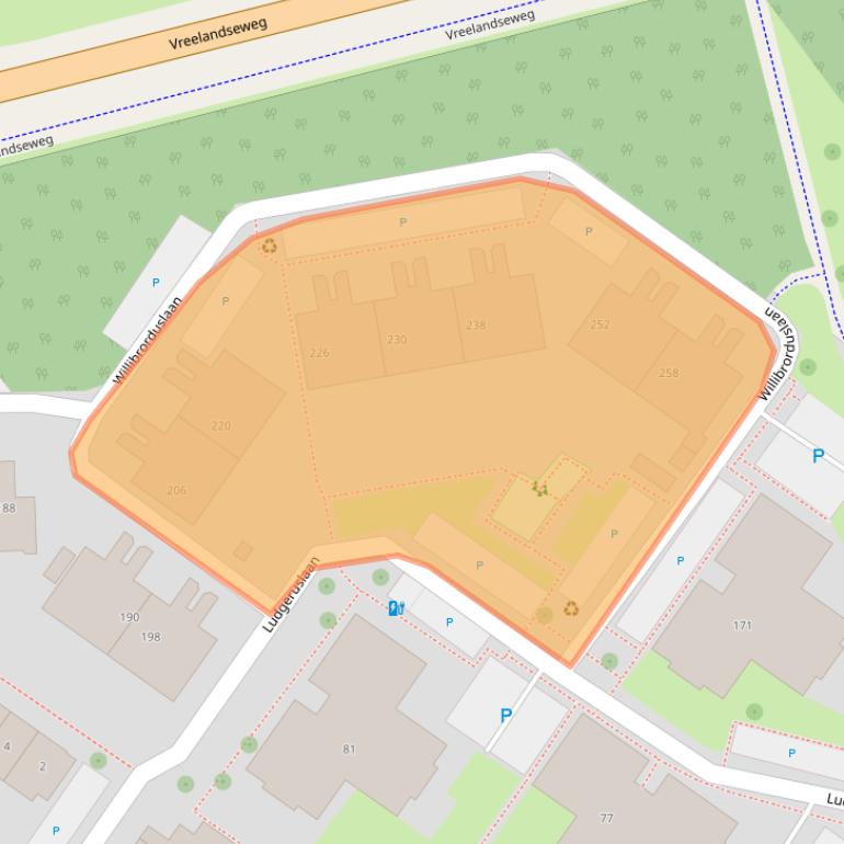 Kaart van postcodegebied 1216ST.