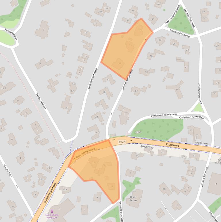 Kaart van postcodegebied 1217BA.