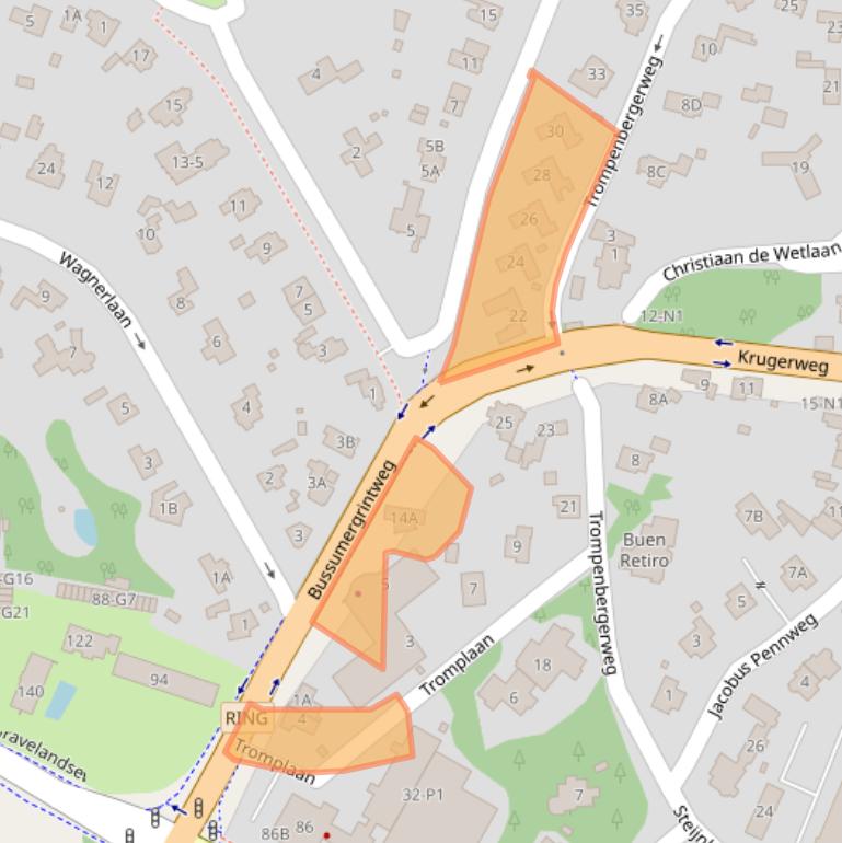 Kaart van postcodegebied 1217BP.