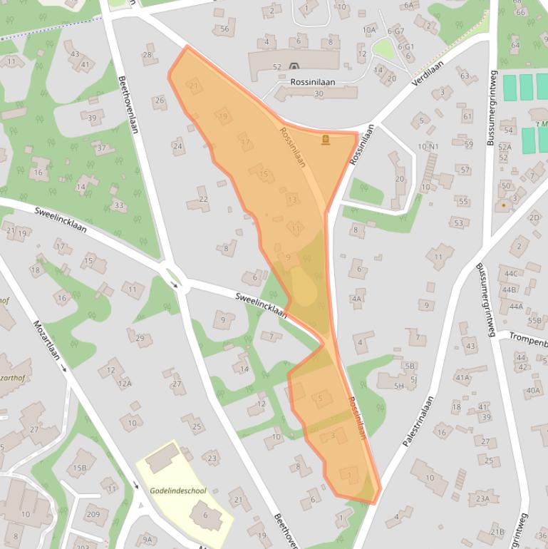 Kaart van postcodegebied 1217CA.