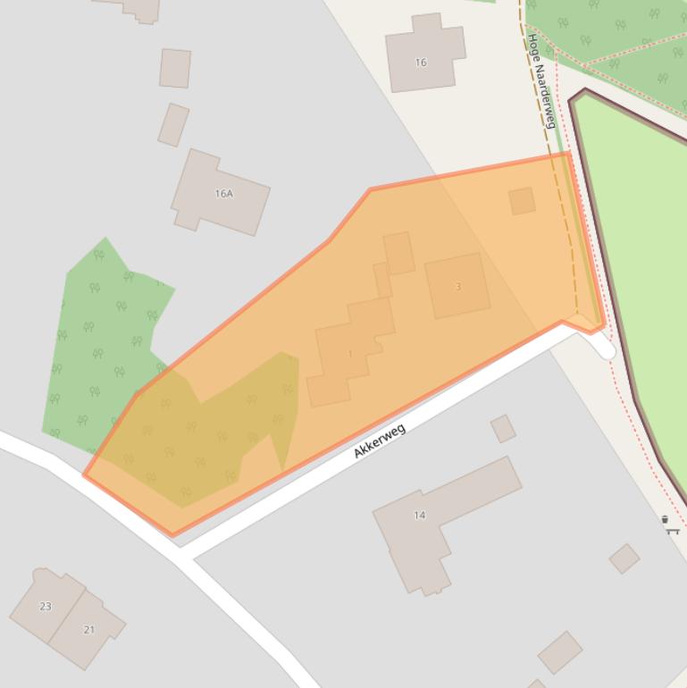 Kaart van postcodegebied 1217DC.