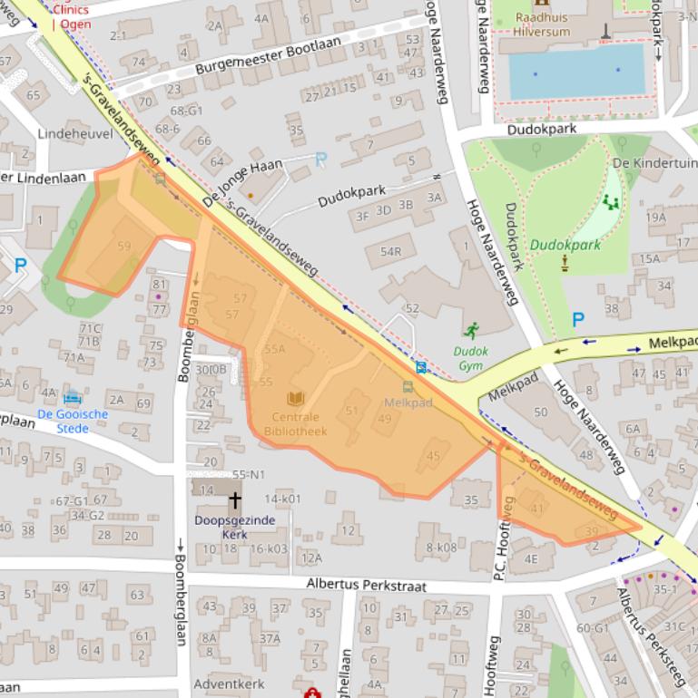 Kaart van postcodegebied 1217EH.