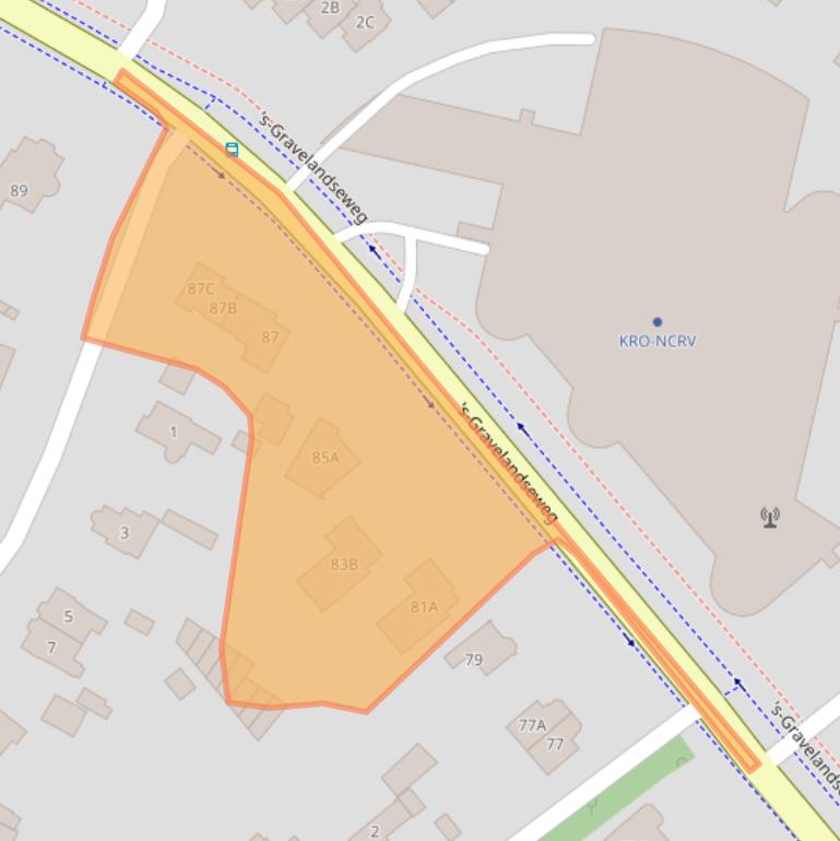 Kaart van postcodegebied 1217EK.