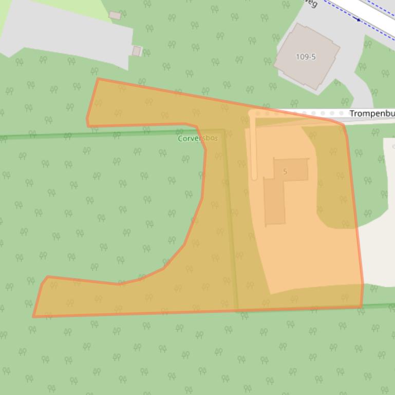 Kaart van postcodegebied 1217EN.