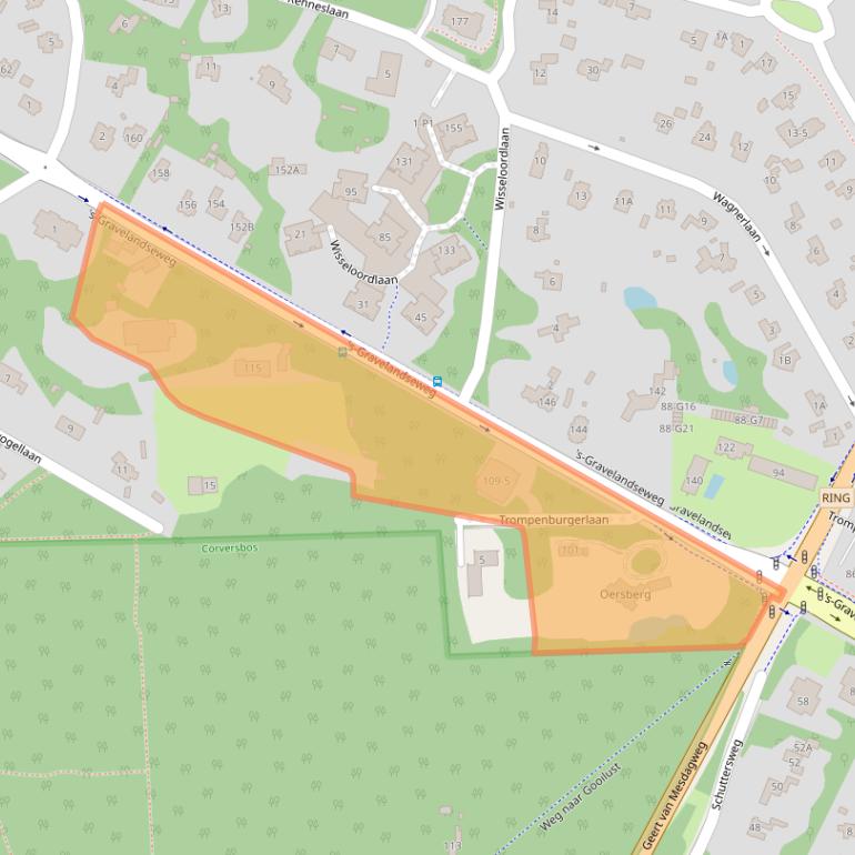 Kaart van postcodegebied 1217EP.