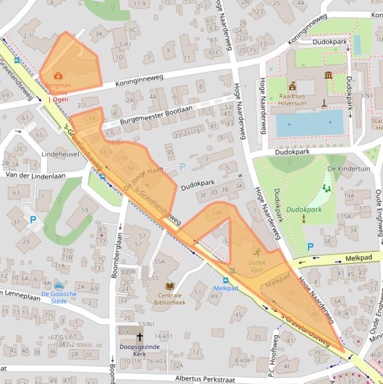 Kaart van postcodegebied 1217ET.