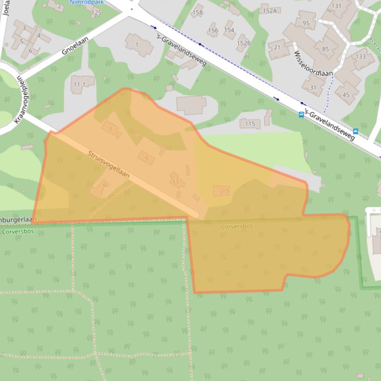 Kaart van postcodegebied 1217GC.