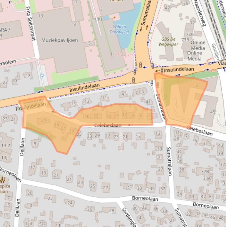 Kaart van postcodegebied 1217GV.