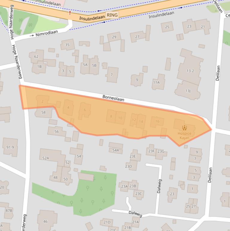 Kaart van postcodegebied 1217HA.