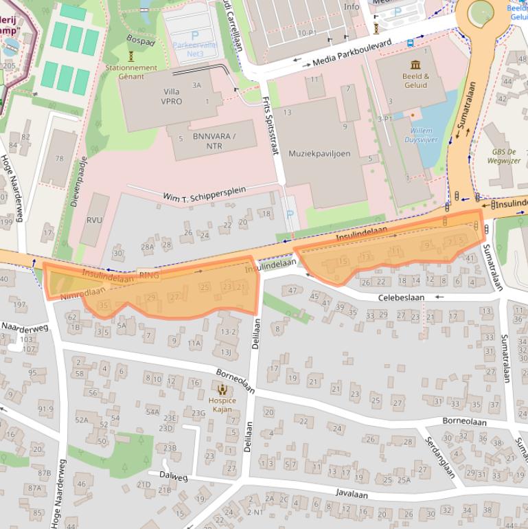 Kaart van postcodegebied 1217HK.