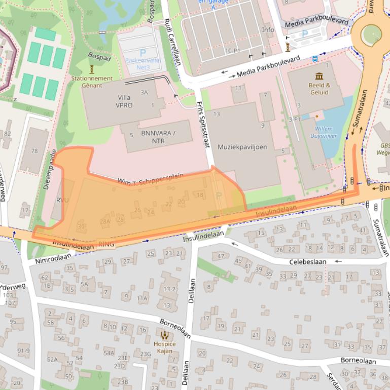 Kaart van postcodegebied 1217HL.