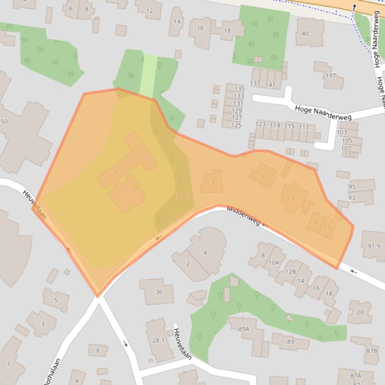 Kaart van postcodegebied 1217HS.