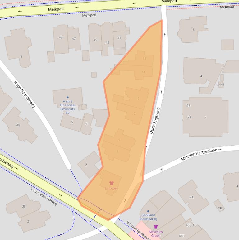 Kaart van postcodegebied 1217JA.