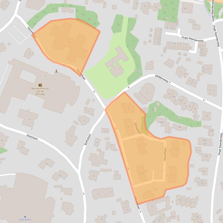 Kaart van postcodegebied 1217JN.