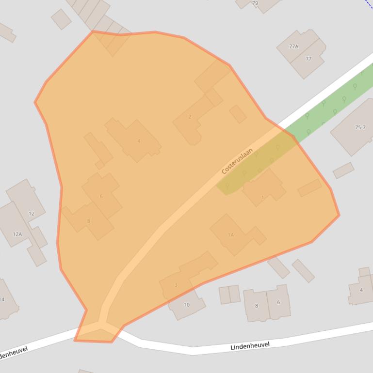 Kaart van postcodegebied 1217JT.