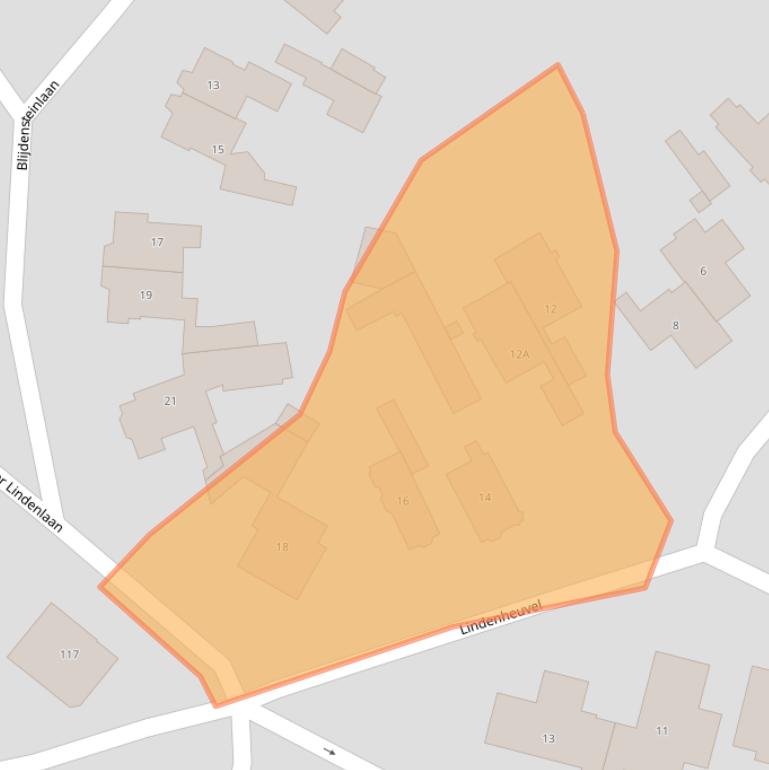 Kaart van postcodegebied 1217JX.