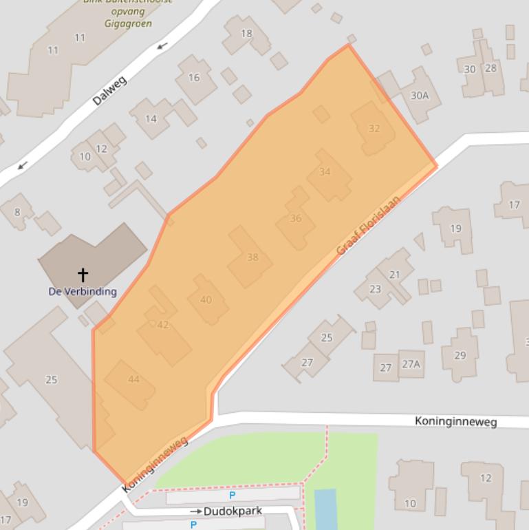 Kaart van postcodegebied 1217KM.