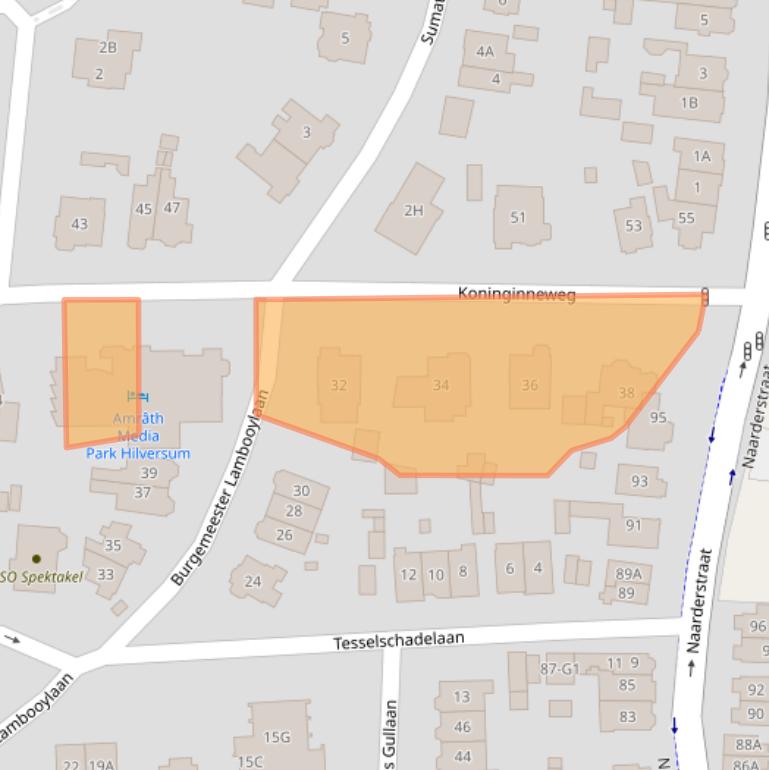 Kaart van postcodegebied 1217LA.