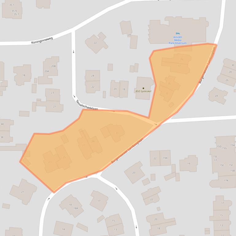 Kaart van postcodegebied 1217LC.