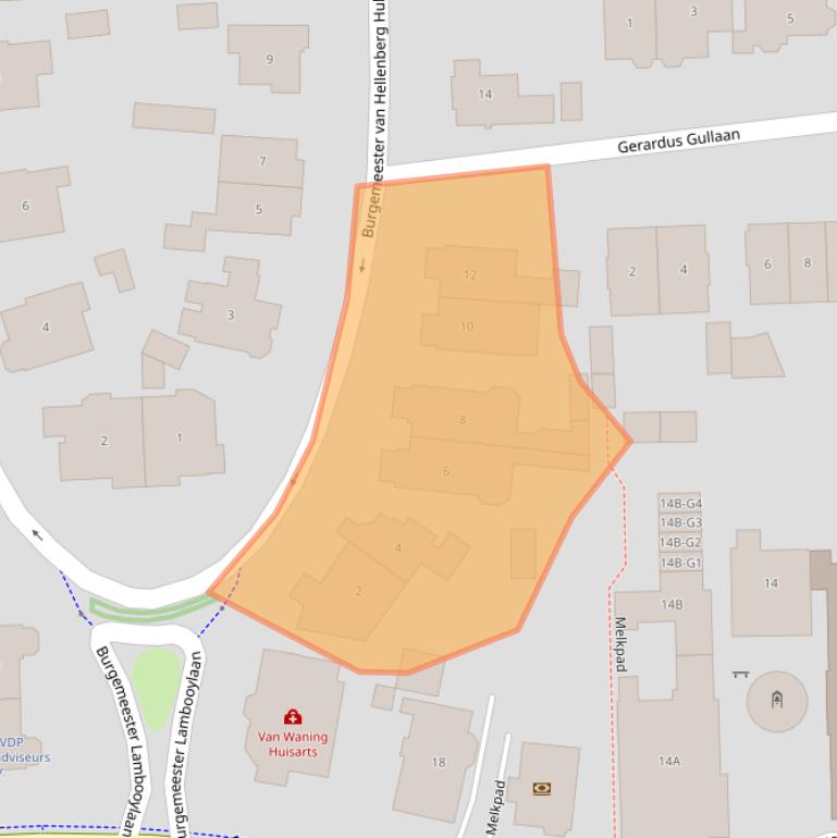 Kaart van postcodegebied 1217LK.