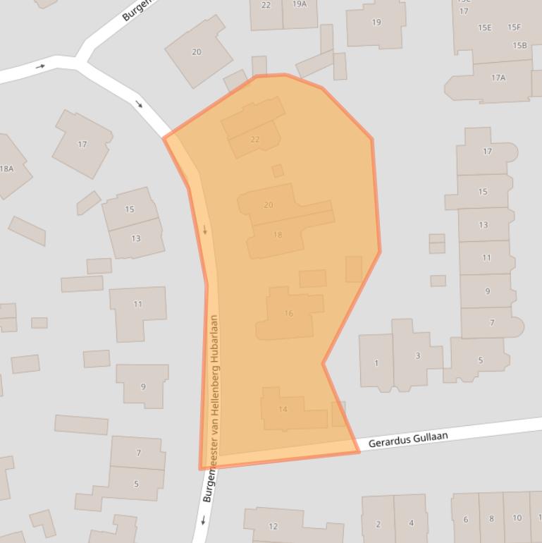 Kaart van postcodegebied 1217LL.