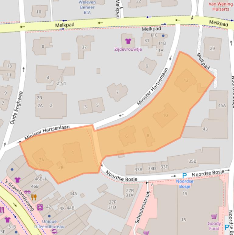 Kaart van postcodegebied 1217LS.