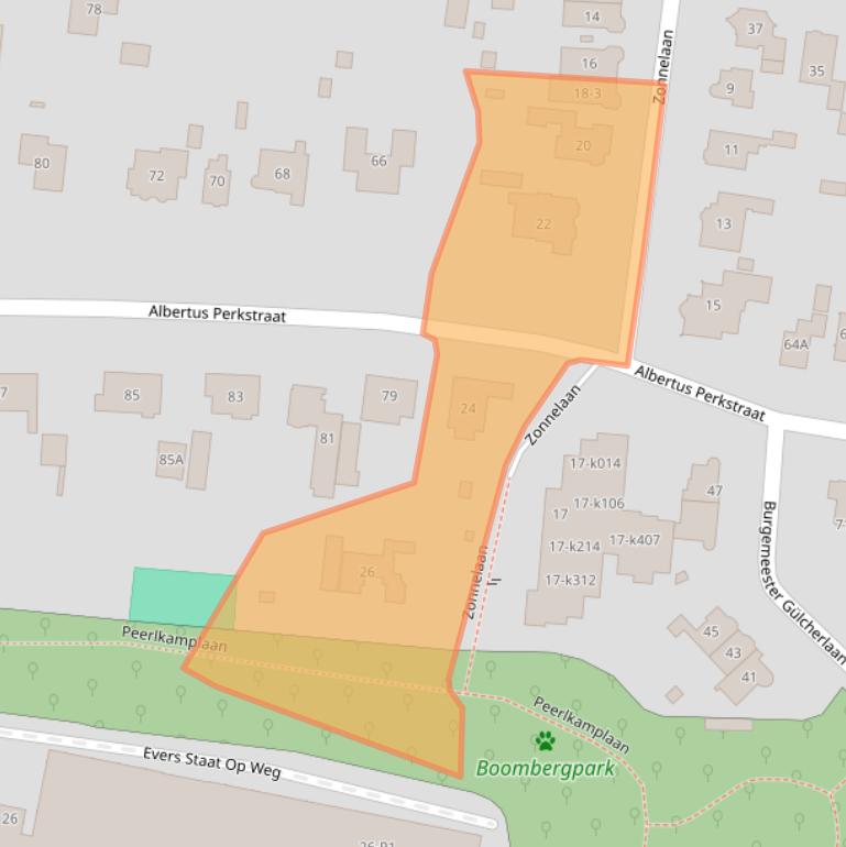 Kaart van postcodegebied 1217NJ.