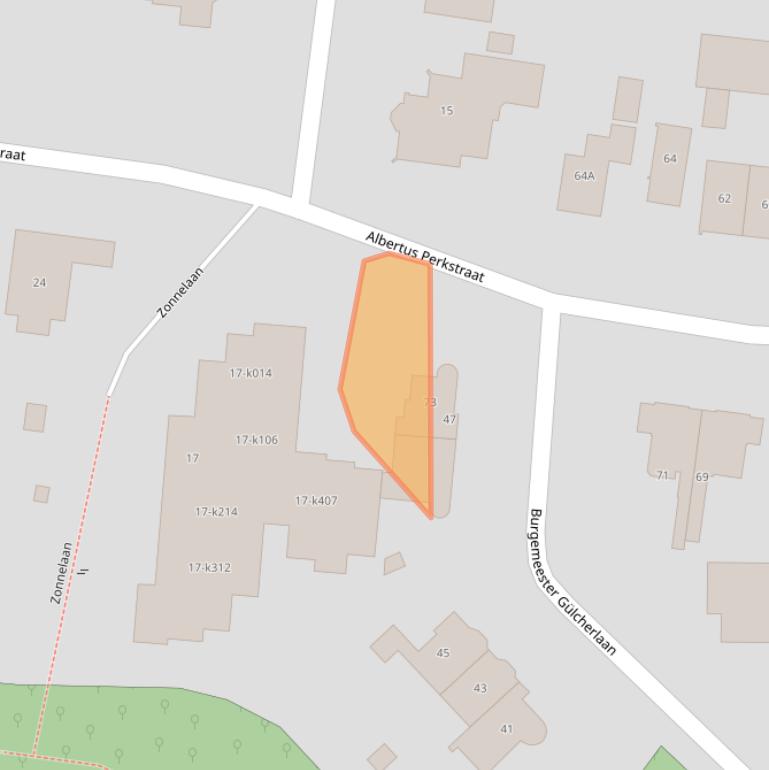 Kaart van postcodegebied 1217PA.