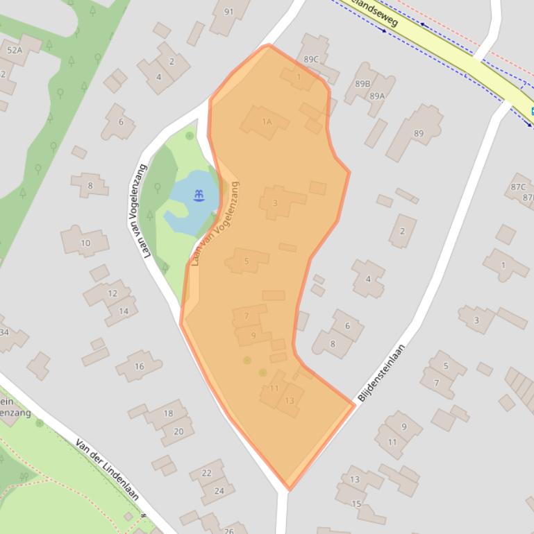 Kaart van postcodegebied 1217PG.