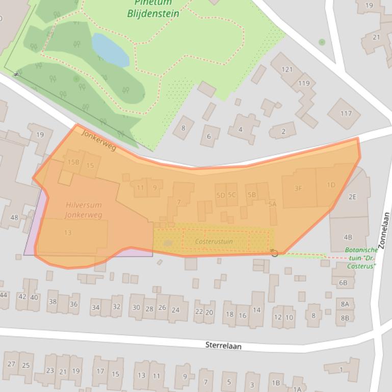 Kaart van postcodegebied 1217PL.