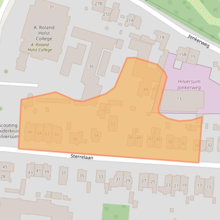 Kaart van postcodegebied 1217PT.