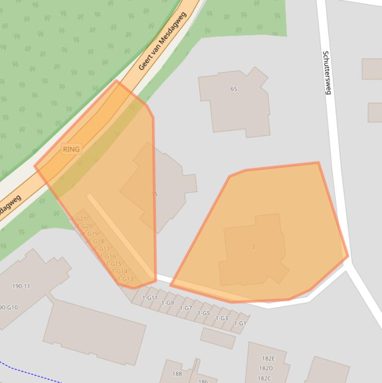 Kaart van postcodegebied 1217PV.