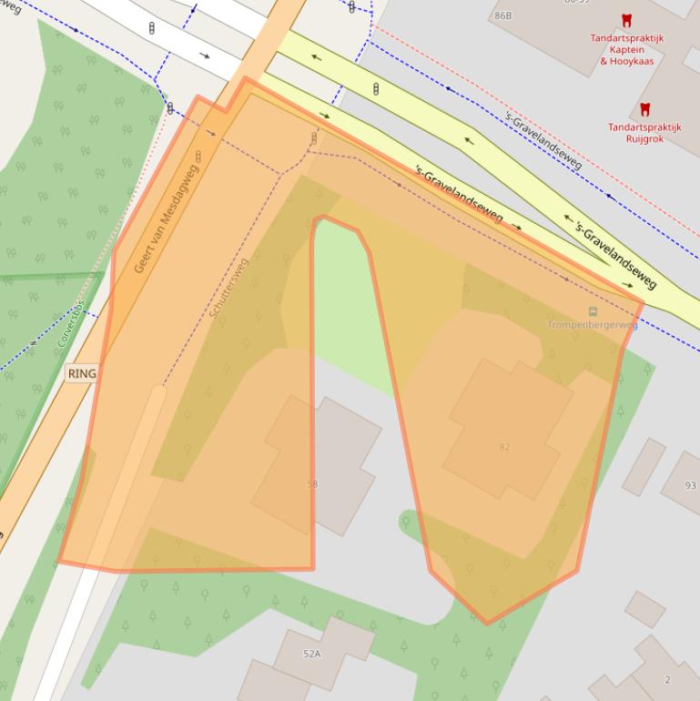 Kaart van postcodegebied 1217RB.