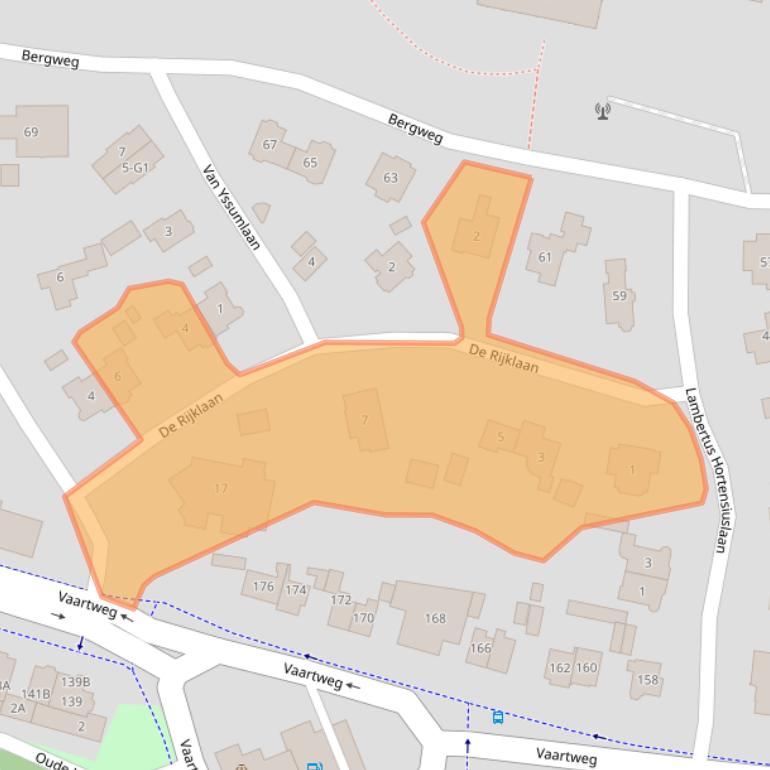 Kaart van postcodegebied 1217RD.