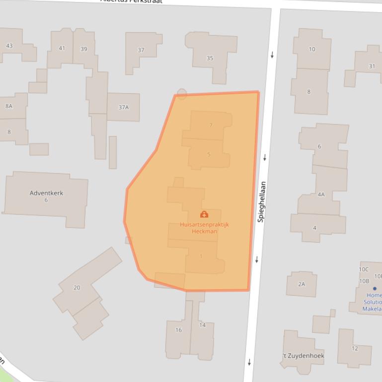 Kaart van postcodegebied 1217RK.