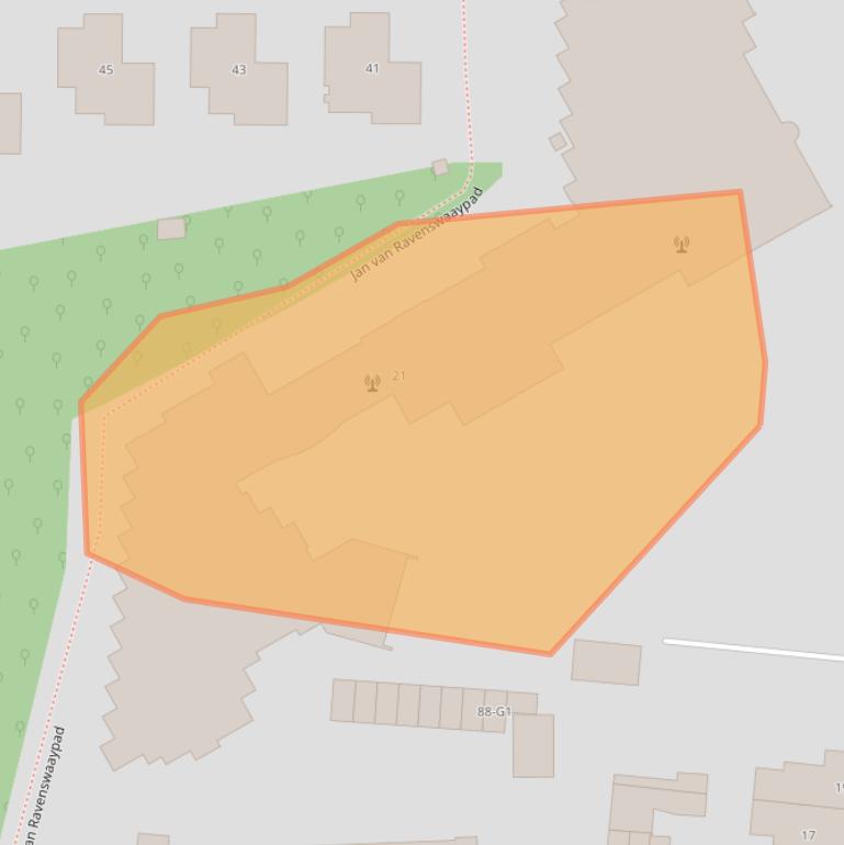Kaart van postcodegebied 1217SH.